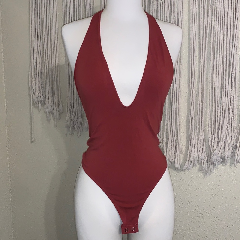 EXPRESS ONE ELEVEN BRICK THONG BODYSUIT